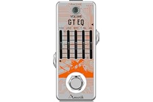 Amuzik Guitar Equalizer Pedal 5-band Parametric EQ Guitar Effect Pedal Frequency Compensator ±18dB Range for Mini Size True Bypass