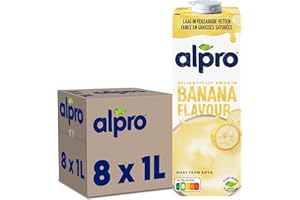 Alpro - Boisson Végétale - Soja Banane - 1L - Lot de 8x1L