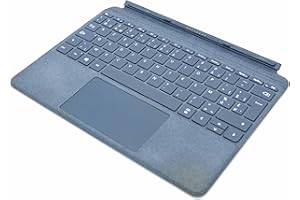Microsoft Clavier Type Cover Surface Go Signature - Clavier AZERTY français - Bleu Glacier (Alcantara) - Compatible uniquement avec Surface Go, Surface Go 2 et Surface Go 3