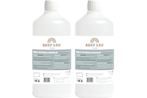 BABYLOU CARE | Siero Fisiologico flacone 2x1L | NaCl 0,9% | Fabbricato in Francia | Lavaggio delle fosse nasali | Igiene del naso | Per irrigazione esterna
