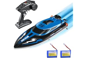 kuman Bateau Télécommandé Imperméable, Bateau RC à 25km/h avec Batteries Rechargeables et Accessoires Supplémentaire KS3