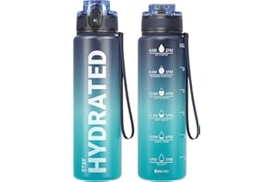 ‎SAHARA SAILOR Sahara Sailor Trinkflasche, Sport Trinkflasche, [BPA-frei Tritan] 1L/500ML/750ML Auslaufsicher Sport Wasserflasche, Sportflasche für Fahrrad, Camping, Yoga, Gym (1 Flasche)