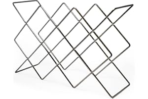 ‎MANGO STEAM Mango Steam Arbeitsplatten-Weinregal für 10 Flaschen in Grau-Silber – Aufbewahrungsorganizer für Küche, Speisekammer und Kühlschrank