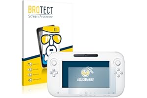 brotect Glass Screen Protector Film compatible with Nintendo Wii U GamePad (Controller) - Glass-Foil 9H Protection [Scratch Resistant, High Clarity]