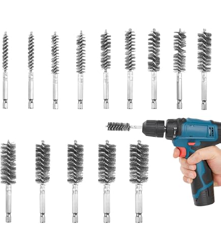Spazzola A Filo In Acciaio Inox Per Trapano - Pulizia Fori E Tubi - Set 1 O 10 Pezzi