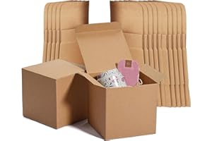 HXXWEUS Boîtes Cadeaux Papier Kraft, 15 Boîte Cadeau Carrée, 13x13x13 cm Boîtes en Carton avec Couvercle, Petites Boîtes Cadeaux Vides Kraft, pour les Surprises Créatives(Brun)
