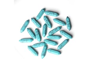 ‎GUJOXILA GUJOXILA 10pcs Grüner Türkis Heilkristalle Stein Stab Edelsteine Sets Sechseckige Kristall Säule Bulk Hexagonal Punkt Turm Reiki Meditation Spirituelle Chakra Schutz Energieausgleich