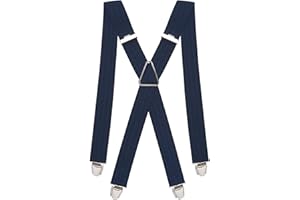 PIERROT Bretelles Homme Larges Premium Vintage - Made in France - Elastique Renforcé & 4 Clips Extra Fort en X - Taille Ajustable Jusqu’à 130cm - Garantie à Vie - Fabrication Artisanale