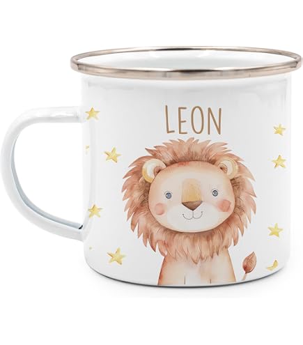 Emaille-Tasse Personalisiert – Traktor-Motiv, 300 Ml, Robust & Spülmaschinengeeignet