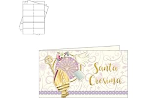 ARKRAFT40 Pezzi bigliettini bomboniere da 40 Pezzi Personalizzabile Fai da Te con PC (Cresima SC3)