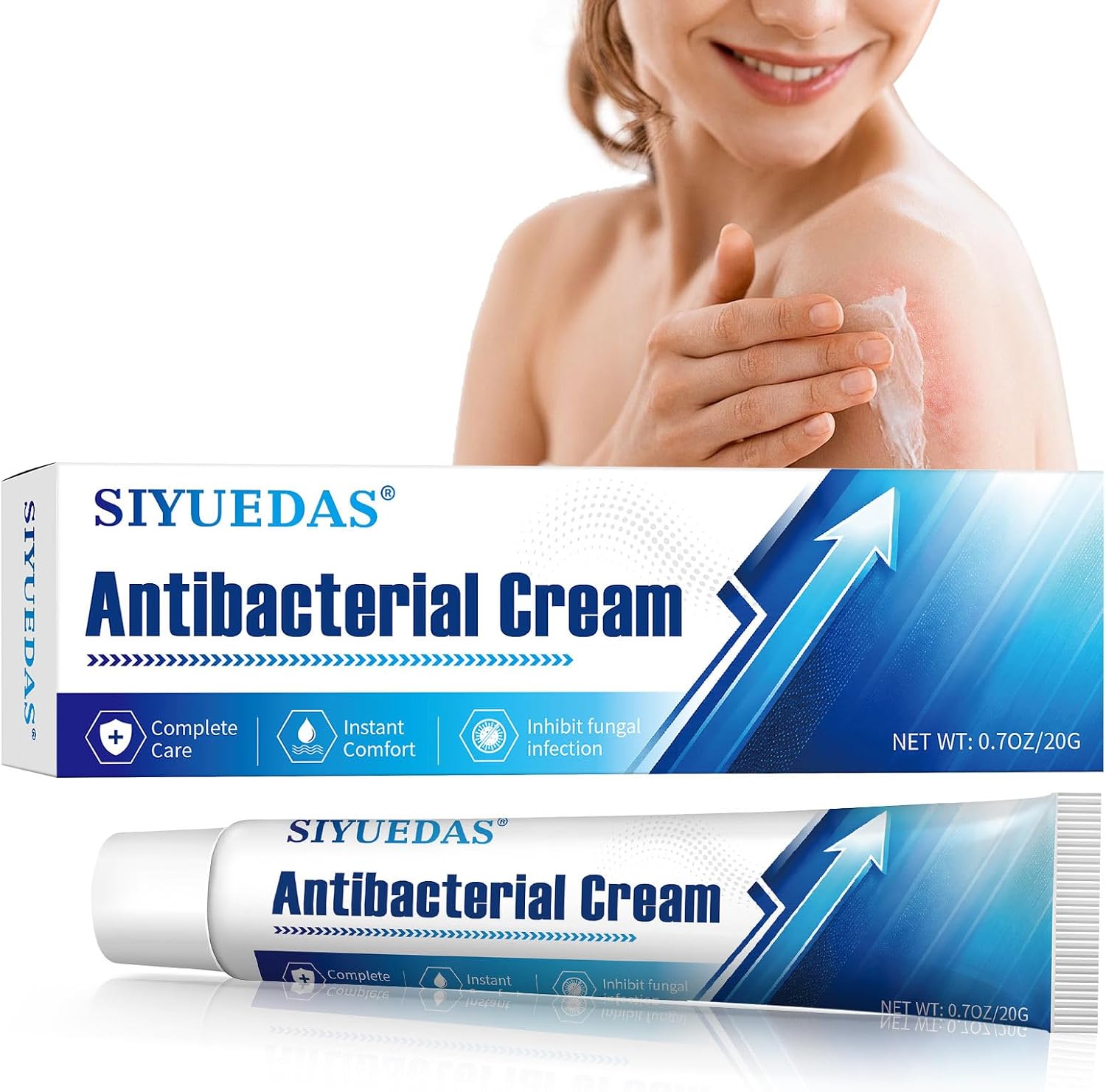 Crème Antifongique Pied et Mycose Peau, Anti Démangeaisons | pour Pied d'athlète, Aine et Teigne, Douceur Apaisante et Hydratante