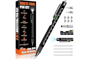 GHHFKGL Pen Gifts for Men, 9 in 1 Multitool Pen, Cool Gadgets Tools for Men, Birthday Gifts for Men Who Have Everything, Unique Gifts for Men, Husband, Grandpa, Engineer, Handyman