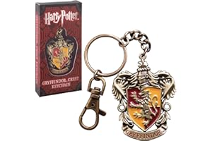 The Noble Collection Harry Potter Gryffindor Crest Keychain - 2in (4.5cm) Hand-enamelled Gryffindor House Keychain - Harry Potter Film Set Movie Props Gifts Merchandise