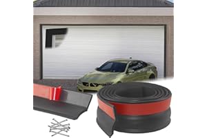 TOURKING Universal Garage Door Seal Strip-3m/9.84FT,Multipurpose Garage Door Rubber Seal Strip,Garage Bottom Seal Garage Draught Excluder with Nails