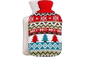 JINCHIDA Hot Water Bottle with Cover,2L Hot Water Bottles,Chirstmas Hot-Water Bag Warm Water Bag Rubber Hot Water Bottle for Pain Relief