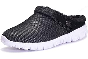 EAGSOUNI Unisex Hombres Mujeres Zapatillas de Estar Invierno casa Cálido Comodidad Suave Invierno Pantuflas Zuecos Zapatillas Antideslizantes Impermeable