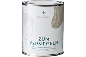 MissPompadour Klarlack seidenmatt 1L für Innen - Parkettlack, Holzlack farblos - Klarlack für Holz, Treppen, Parkett - Versiegelung für Kreidefarbe, Möbelfarbe, Möbellack - PU-Acryllack transparent