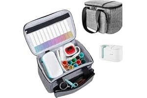 Boczif Carrying Case Compatible with Cricut Mug Press Machine, Travel Tote Bag for Cricut Joy Accessories & Craft Pens and Tool Set, Portable Storage Organizer with Multiple Pockets for Joy