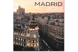 Grupo Erik Calendario 2024 pared Madrid - Calendario pared 2024 - Planificador mensual 30x30 cm - Calendario Madrid 2024