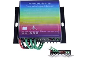 MISOYER Contrôleur de système d'énergie éolienne - Outil de contrôle d'éolienne 500 W/800 W avec Affichage LED - Contrôleur de générateur de Moulin à Vent étanche IP67 pour RV