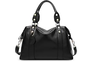 FORRICA Borsa Donna Grande Borsa a Tracolla Pelle PU Borsa a Mano Tracolla Elegante Borse a Spalla Borsetta per Lavoro Shopping Viaggio Nero