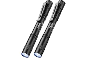 Lepro Latarka UV, latarka ultrafioletowa 365 nm, lekka latarka z klipsem, wysoka czystość UV, małe światło ultrafioletowe, wykrywacz czarnego światła do moczu zwierząt domowych, plam, pluskiew i