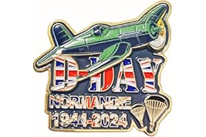 Levviye 1944 D DAY Normandie 80th Anniversary Pin Badge RAF Veterans Memorabilia Gift Decorations