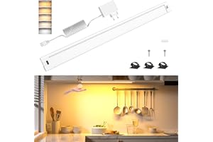 ‎WOBANE WOBANE Unterbauleuchte küche LED Dimmbar,5 Lichtfarben,84LEDs 1000Lumen,Heller LED Lichtleiste mit Berührungsloser Sensor,42cm küchenbeleuchtung,Unterschrank Beleuchtung für Schrank,Werkbank,Regale