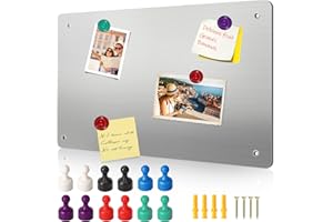 SYULCR 42 x 30 cm Pizarra Magnetica Pared, Pizarra Blanca Magnética, Tablero Magnetico, Panel Magnetica Cocina para Hogar, Oficina, Aula (13)