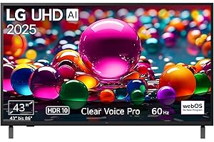 LG 43UA75006LA TV 43 Zoll (109 cm) 4K UHD AI TV (α7 Gen8 4K AI Prozessor, webOS 25, 60Hz) [Modelljahr 2025]