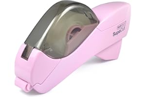 Rapesco 1441 SupaCut Dispensador de Cinta Adhesiva con 2 Rollos de Cinta, Rosa