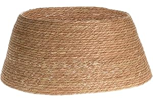 ‎SPETEBO Weihnachtsbaumrock aus Seegras Natur - 56 cm - Abdeckung für den Christbaum Ständer - Weihnachtsbaum Decke Baum Kragen Tannenbaum Rock