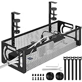 Hmseng Desk Cable Organizer, Cable Management, Hide Cables. No Damage to the Desk. No Hole Punching, Cable Management Tray fo