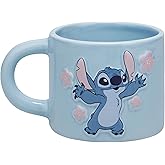 Paladone Disney Lilo & Stitch Mug, Pastel Blue Officially Licensed 400ml Large Ceramic Coffee Cup for Tea & Hot Chocolate, Po