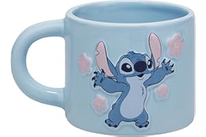 Paladone Disney Lilo & Stitch Mug, Pastel Blue Officially Licensed 400ml Large Ceramic Coffee Cup for Tea & Hot Chocolate, Pop Culture Merchandise for Movie Fans