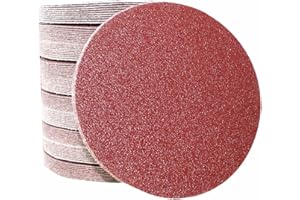 FEIHU 30 Pezzi Dischi Abrasivi 180 mm, Rotondi di Carta Vetrata, Grana 5X P60,100,120,180,240,320 per Smerigliatrici per Cartongesso e Giraffe Abrasive
