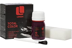 Lenzen Total Color Tinta per Pelle e Tessuti I Tintura per Scarpe e Borse I Riparare Piccoli Difetti I Crema Colorante I 25 ml