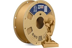 OVERTURE PLA+ Filamento 1.75mm, Toughness Enhanced PLA Roll, Professionale PLA Tenacia, 1kg Filamento(2.2lbs), Precisione Dimensionale 99% Probabilità +/- 0.03 mm (Marrone)