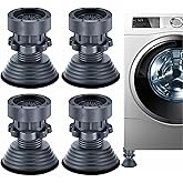 JD FRESH Washing Machine Vibration Pads/Bracket Base for Washing Machine/Refrigerator Stand with Height Adjustment Feet/Washi