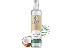 ‎GO-KETO Go-Keto MCT olejek keto C8/C10 z wysokiej jakości oleju kokosowego, nie zawiera oleju palmowego, idealny do diety ketonowej, MCT Oil jako idealny krem do kawy Keto do kawy Bulletproof Coffee lub Keto,