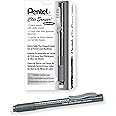 Pentel Clic Eraser Grip, Retractable Eraser, Black Barrel, Box of 12 (ZE22A)