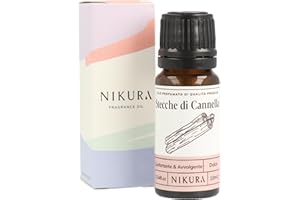 Nikura Olio Profumato alla Cannella - 10ml | Perfetto per la Produzione di Saponi, Candele | Ottimo in Diffusori, Oli Profumati, Profumi | Vegano e Prodotto in UK