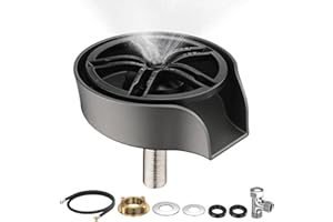Glasspuler, Lave-verres Aicoya pour évier rotatif, Lave-bouteilles pour lave-vaisselle de cuisine, Dispositif de lavage de verres pour bar
