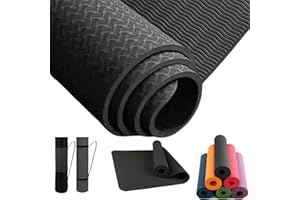 DECODEKO Esterilla de Yoga, Pilates y Fitness TPE Ecológico | Antideslizante, 3 Grosores, Sin Olor, Incluye Correa y Bolsa de Transporte 183x61 cm, Ideal para Deporte en Casa