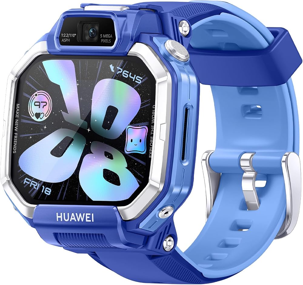 HUAWEI WATCH KIDS X1 - Mavi Çocuk Saati, 3 Yıl Garanti | Gerçek Zamanlı Konum, 4G Çocuk Saati, HD Görüntülü Arama, 1,82 inç, SOS, Ebeveyn Kontrolü