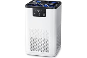 Aroeve Luftreiniger Für Schlafzimmer Mit Aromatherapie-Funktion Für Haustiere Rauch Pollen Hautschuppen Haare Geruch 20 dB Luftreiniger Für Schlafzimmer Büro Wohnzimmer