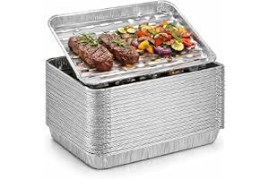 TK Gruppe Timo Klingler 20 grillskålar – engångsskål av aluminium för grillning – aluminiumskål ca. 34 x 23 cm – fettuppsamlingsskål gasgrill (20 x (340 x 230 x 25 mm))