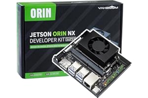 Yahboom Jetson Orin NX 16GB Development Kit 157 Tops WiFi 256GB SSD Ubuntu 22.04 System AI Heat Dissipation Suitable for Electronic Projects(Orin NX 16GB Basic Kit)