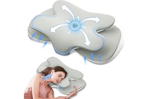 wyewye Orthopädisches Nackenkissen aus Memory-Schaum, orthopädisches Nackenkissen für Schulterschmerzen, feste Unterstützung, Nackenkissen für Seitenschläfer, Linderung von Nackenschmerzen und