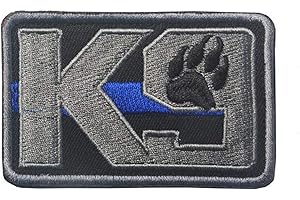 Ohrong K9 - Toppa tattica ricamata con zampa di cane, con stemma morale